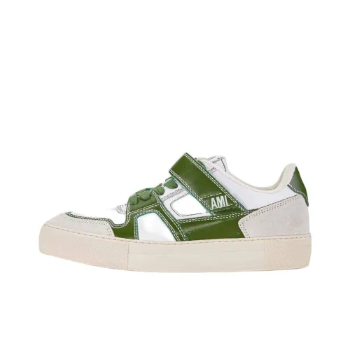 AMIPARIS Skateboard Shoes Men Low-Top White/Green