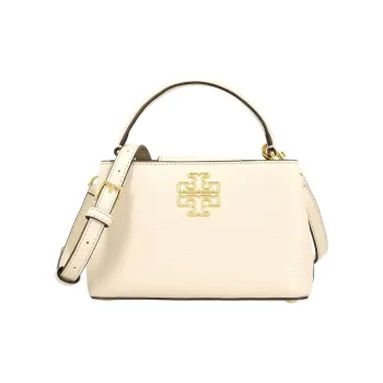 TORY BURCH Britten Leather Tote Bag, Shopping Bag, Shoulder Bag, Crossbody Bag, Handbag Regular Women's White