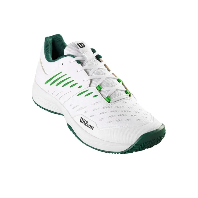 Wilson Kaos Comp 3.0 Slip Resistant Low Top Tennis Shoes Men's White Green-3