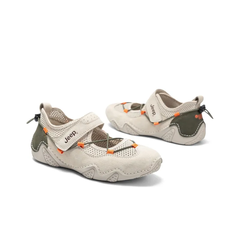 Jeep Shock Absorbers Slip Resistant, Abrasion Resistant, Breathable Running Shoes Women's Gray Green-3