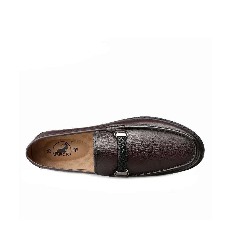 BECK Dress Shoes Men Low Top Brown/Black-8