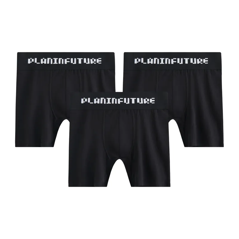 PLAN IN Underpants Men's Combo Set Black White Gray-2