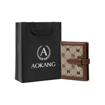 AOKANG Fabric Coin Purse Mini Women's Ebony Coffee