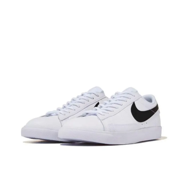 Nike Blazer Low Leather 'White Black'-2