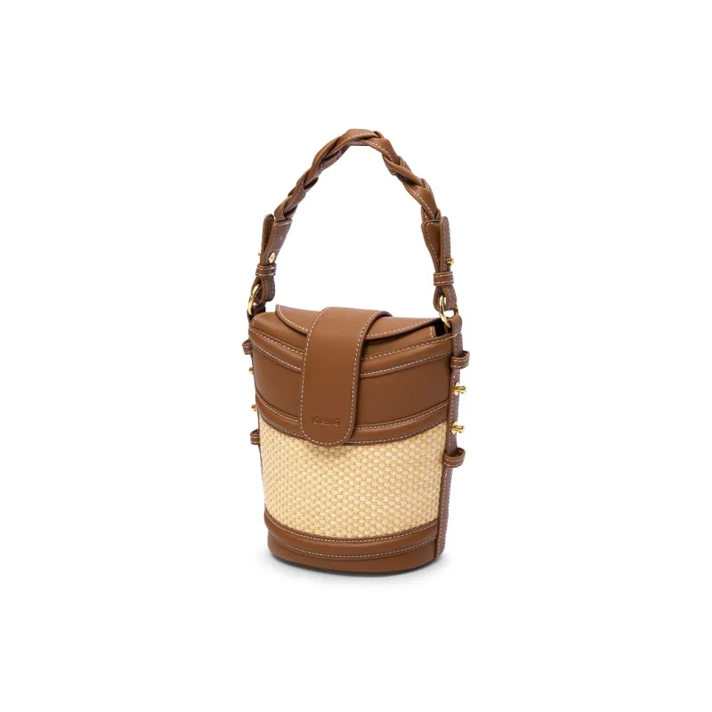 JONBAG Synthetic Leather Bucket Bag Shoulder Bag, Crossbody Bag, Handbag Regular Women's Honey Brown-2
