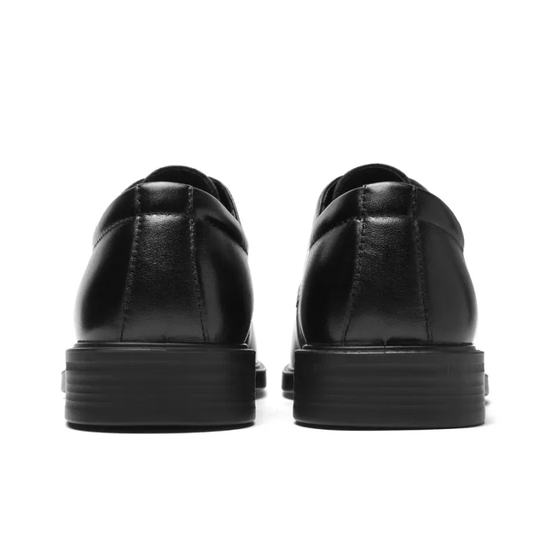 HLA Dress Shoes Men Low Top Black-3