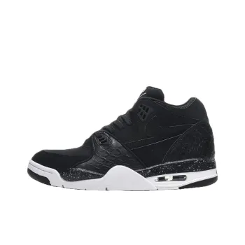 Nike Air Flight 89 Cushioning, Wear Resistant Mid Top Vintage Basketball Shoes Men's Black