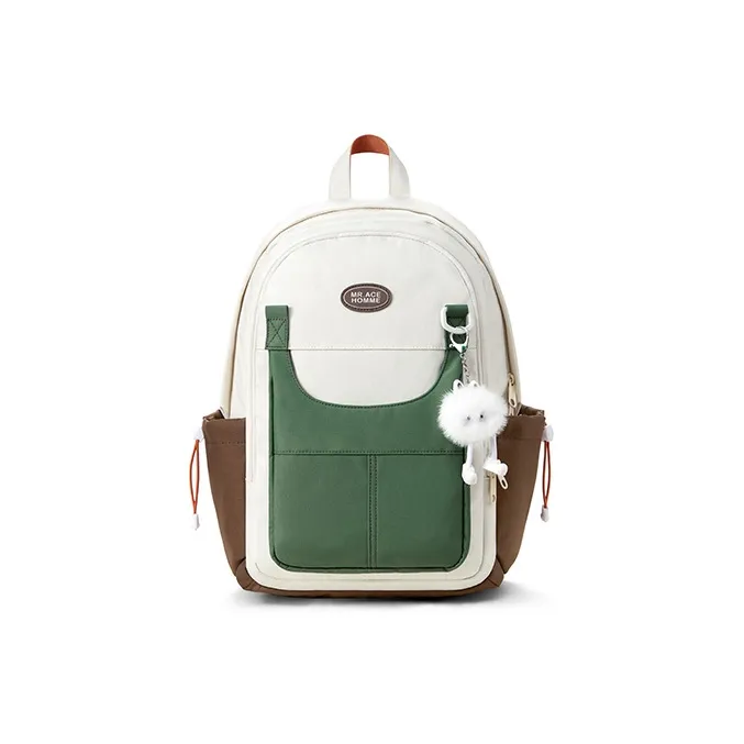 MR.ACE HOMME Polyester Backpack Regular Unisex Deep Sea Green/Chocolate Gray/Misty Purple Gray/Sweet Cool Black-1