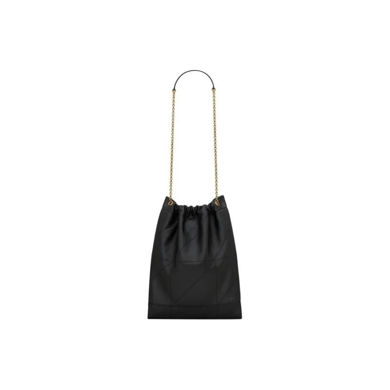 SAINT LAURENT Jamie Lambskin Handbag Shoulder Bag Women's Black-3