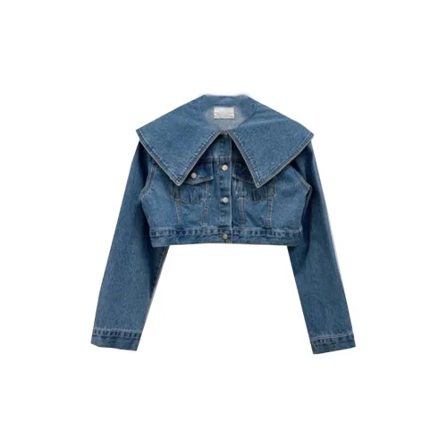 Wonderful Jiang Lai Denim Jackets Women's Blue