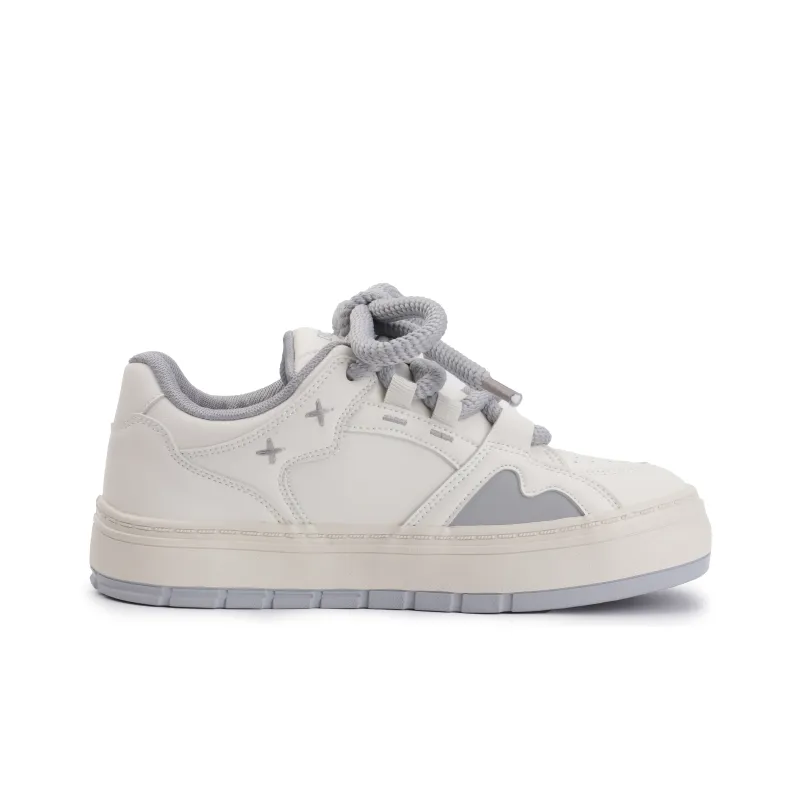 Shen Linsen Skateboard Shoes Women's Low Top White-1
