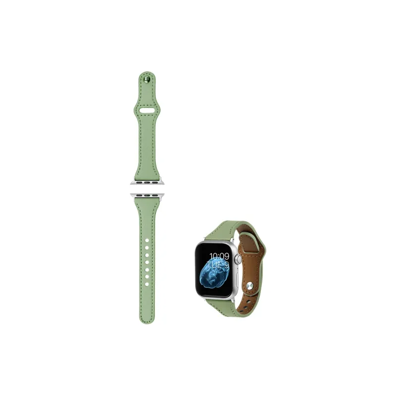 SHIRUI Small Round Pendant Accessories Genuine Leather Strap Watch Bands 38/40/45/ Unisex-49