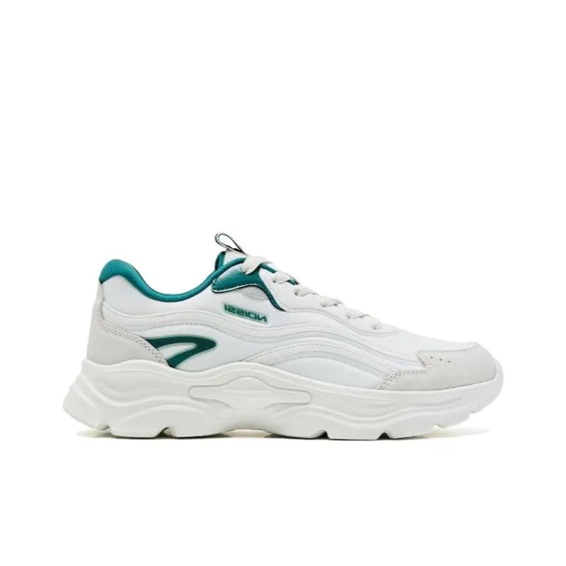 QIAODAN Cushioned Slip Resistant Low Top Running Shoes Men's Birch White-1
