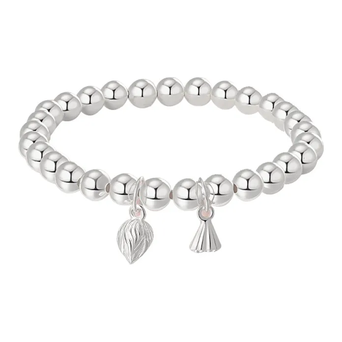 CHINA GOLD Sterling Silver Beaded Bracelet Unisex-0