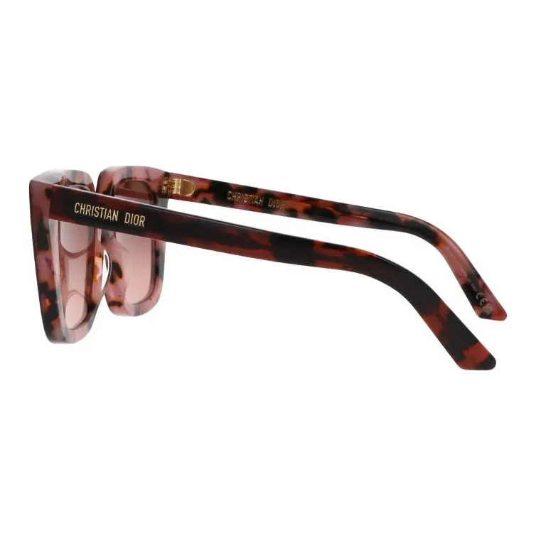 DIOR Acetate Irregular Shape Sunglasses Women's Tortoiseshell-2