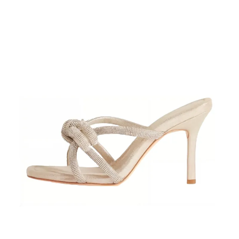 Loeffler Randall Slide Slippers Women's Silver-0