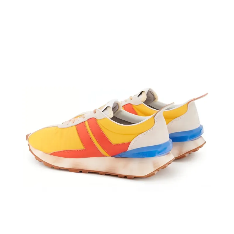 Lanvin Bumpr Cushioning Wear Resistant Low Top Casual Shoes Men's Yellow Orange White-3