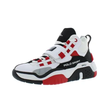 Polo Ralph Lauren High Top Casual Shoes Men's Black White Red