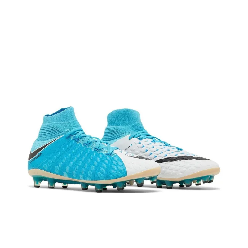 Nike Hypervenom Phantom 3 Soccer Shoes Men High-Top Blue White Black-2