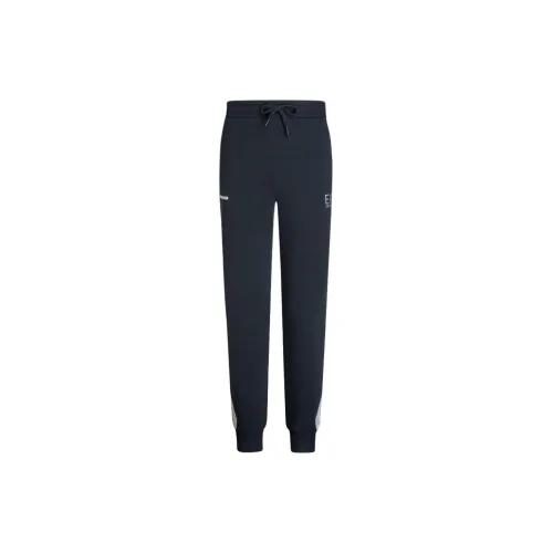 EMPORIO ARMANI EA7 SS24 Knitted Sports Pants Men's Dark Blue