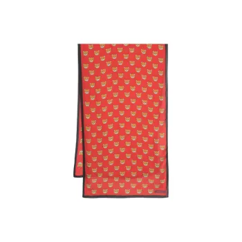 MOSCHINO Teddy Bear Monogram-pattern Scarf