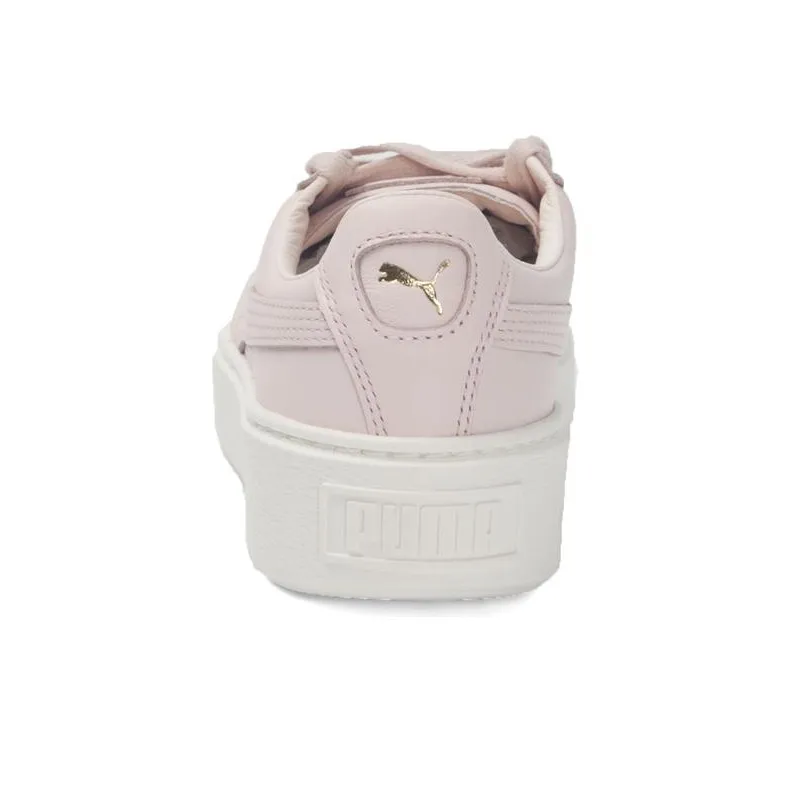 PUMA Durable Breathable Low Top Skateboard Shoes Unisex Pink White-3