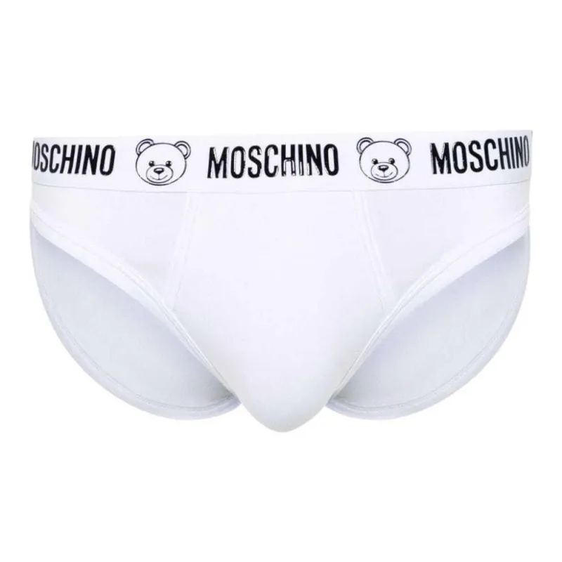 MOSCHINO Logo waistband Jersey Briefs-0