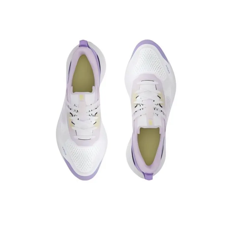DECATHLON Cushioned Wear Resistant Breathable Low Top Running Shoes Women's White Purple-4