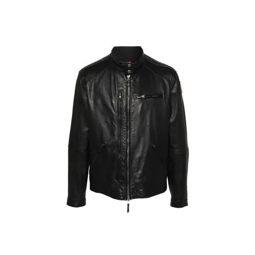 PARAJUMPERS Justin Zip-up Leather Jacket