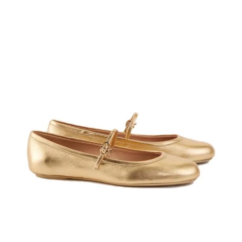 GIANVITO ROSSI Carla Buckled Ballerina Shoes-3
