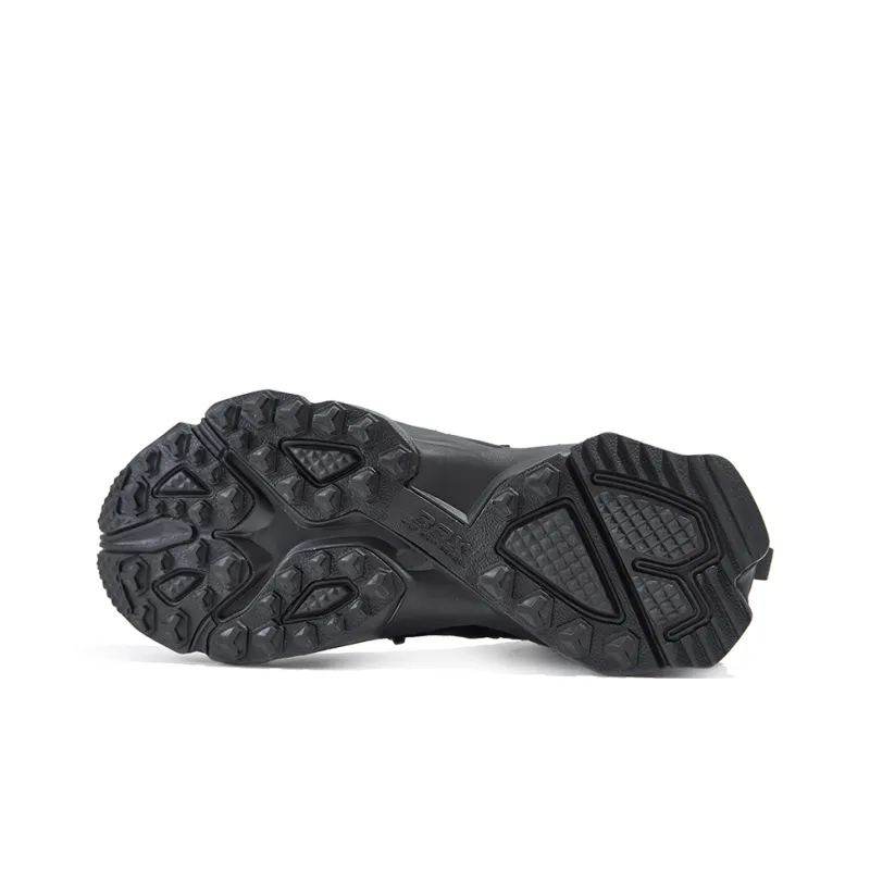 RAX Cushioned Anti Slip Wear Resistant And Water Resistant High Top Hiking Shoes Men's Black-5