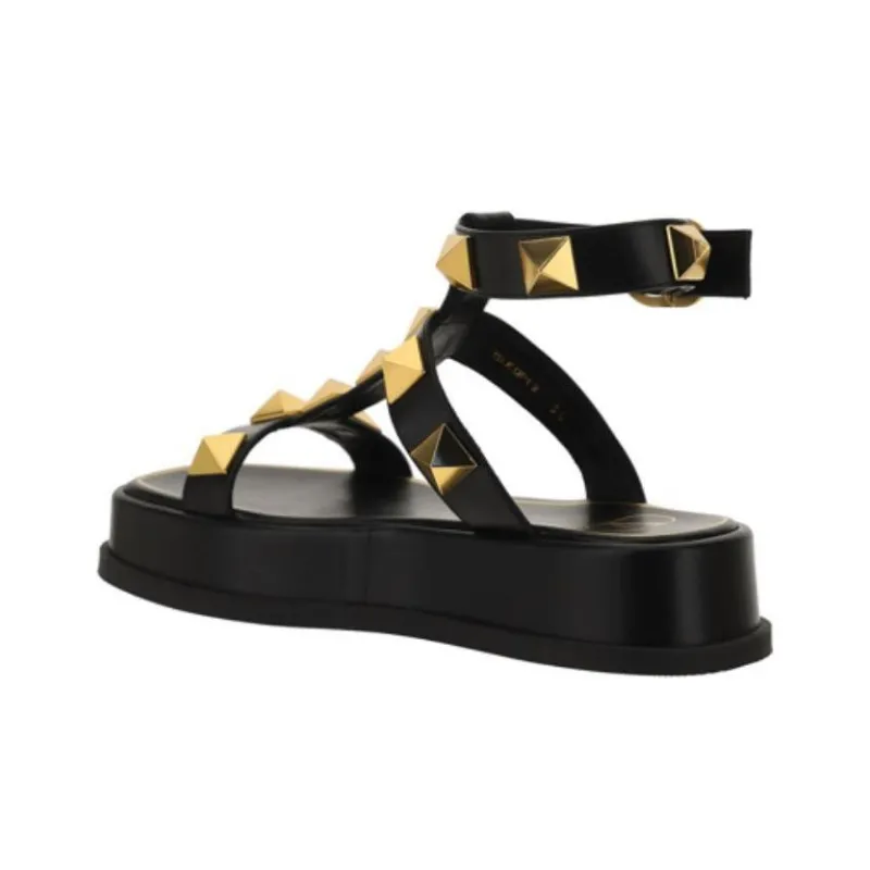 Valentino One Strap Sandals Women's Black-3