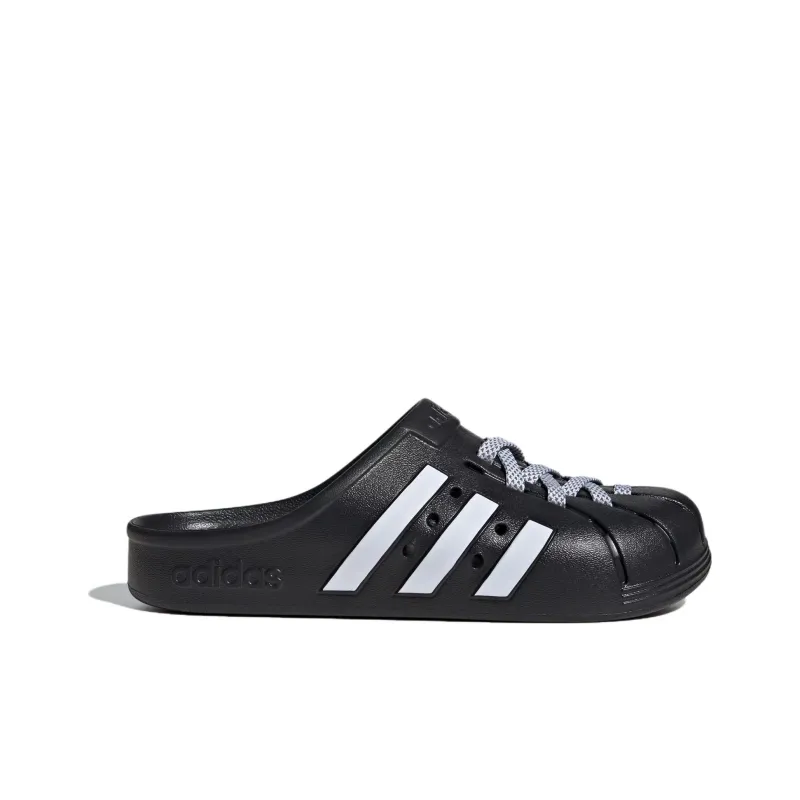 Adidas Adilette Clogs 'Black White'-1