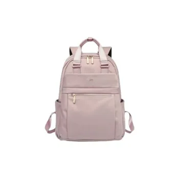 LEFF Nylon Fabric Carry Backpack Large Size Women's Lilac/Bentley Black/Milk Tea Apricot