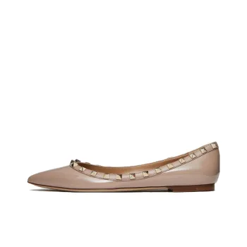 Valentino Rockstud Patent Leather Flats Women's