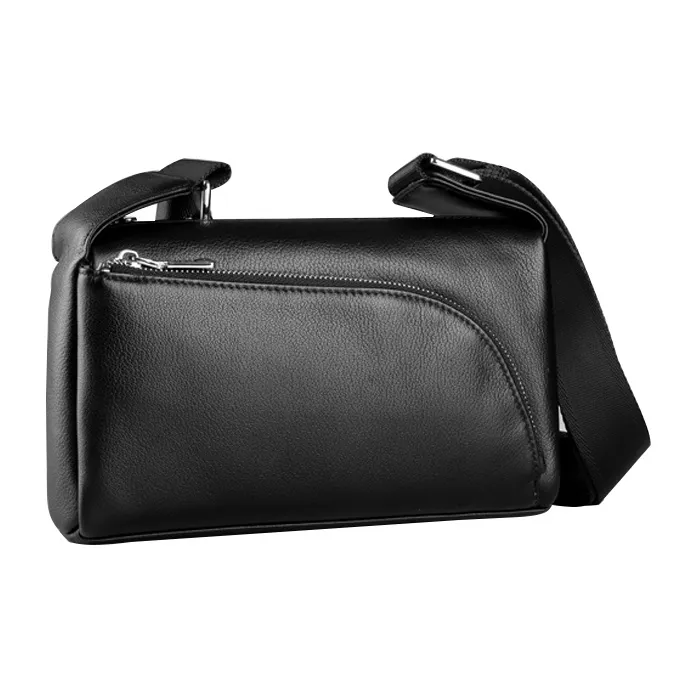 Old Man's Head Top Grain Cow Leather Clutch Regular Men's Black-4