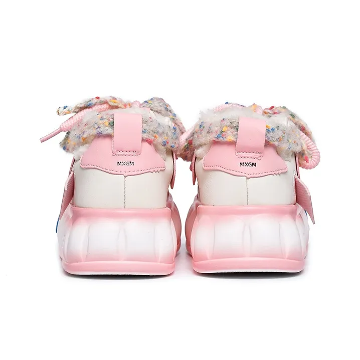MXGM Puffy Shoes Thermal Low Top Skateboard Shoes Women's-1