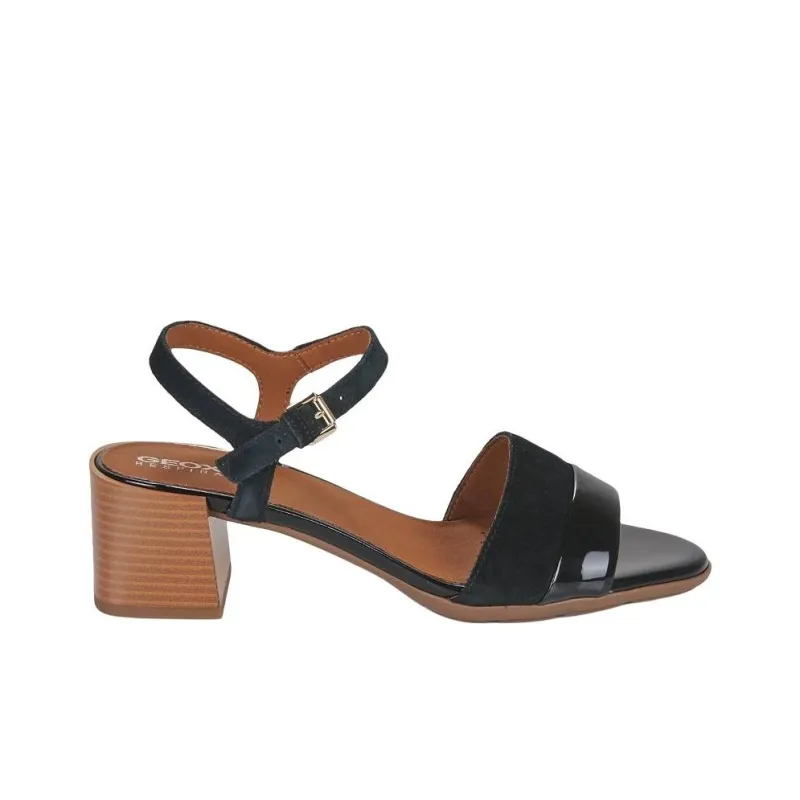 GEOX One Strap Sandals 5.5cm Women's Black-1