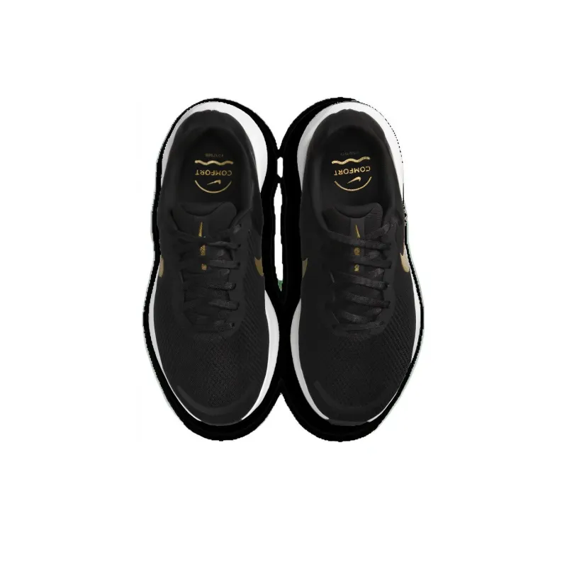 Nike Revolution 7 Black White Metallic Gold Women's-4