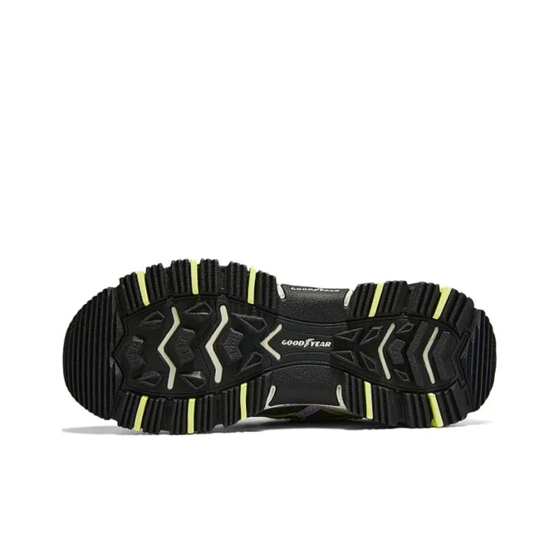 Skechers Cushioning Wear-Resistant Low-Top Outdoor Shoes Women's Black Green-3