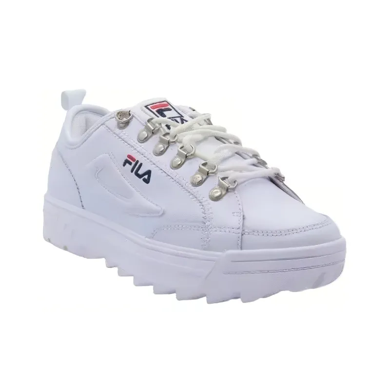 FILA Anti Slip Wear Resistant Low Top Tennis Shoes Unisex White-2
