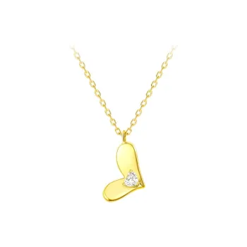 FANCI 18K Gold Inlay Lab-Grown Diamond Pendant Necklaces Women's Gold