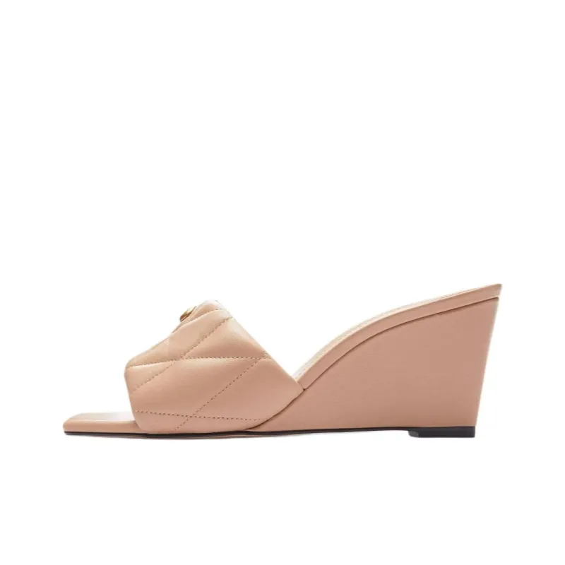 COACH Emma Slide Slippers Women's Beige-0