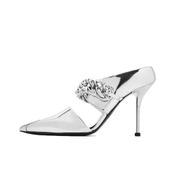 Alexander McQueen 70mm Leather Chain-link Mules