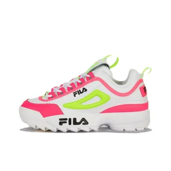 FILA Disruptor 2 Cushioning Low-Top Tennis Shoes Women's White Pink