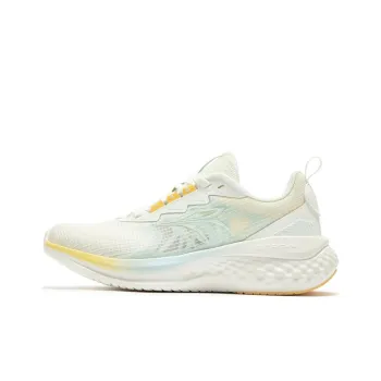 361° E Tough TR 2.0 Anti Slip And Wear Resistant Breathable Low Top Running Shoes Women's White Cyan Yellow