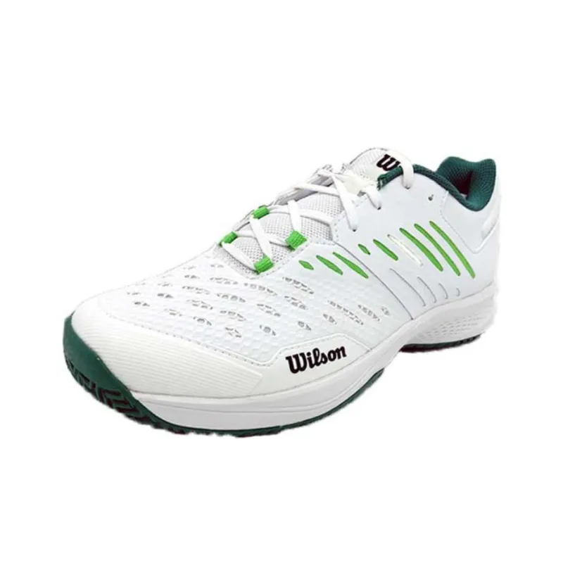 Wilson Kaos Comp 3.0 Slip Resistant Low Top Tennis Shoes Men's White Green-2