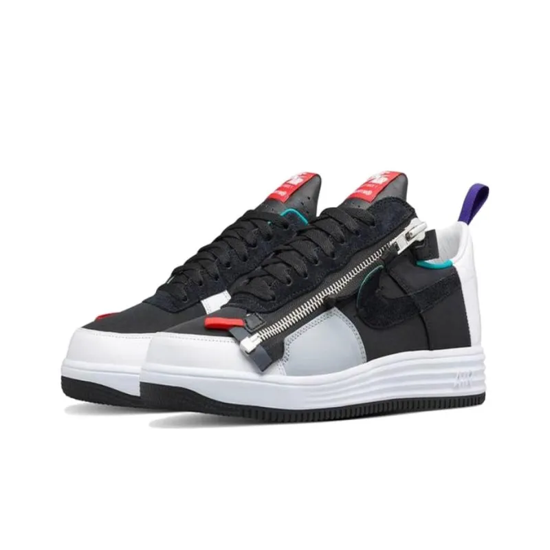 ACRONYM x Nike Lunar Force 1 Slip Resistant Cushioning Low Top Skateboard Shoes Men's Black Purple-2