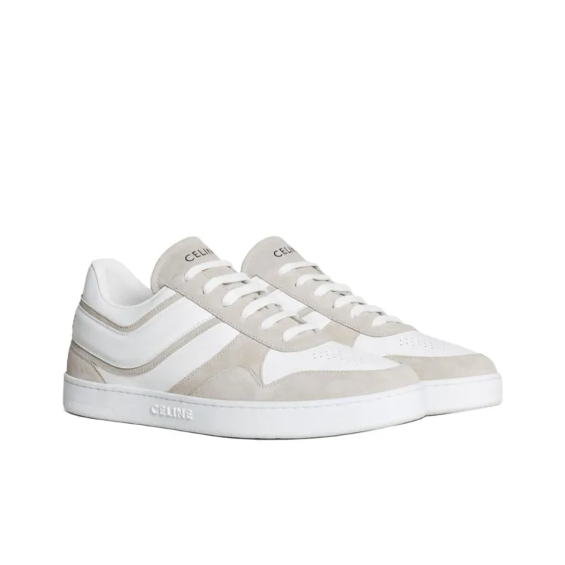 CELINE Low Top Skateboard Shoes Men's Ecru-2