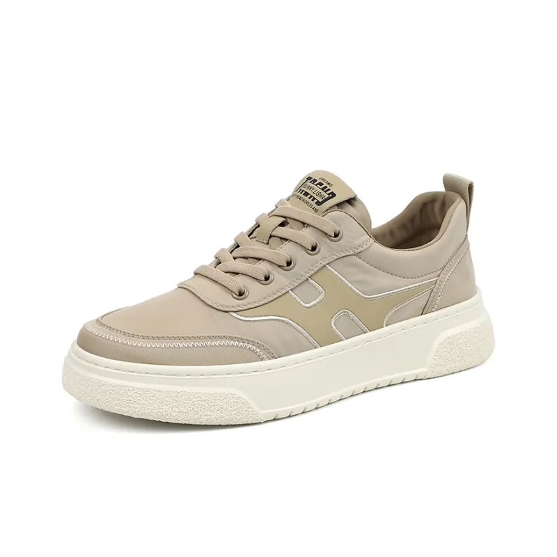 QIAONAI Anti Slip Wear Resistant Low Top Skateboard Shoes Men's Yellow-1